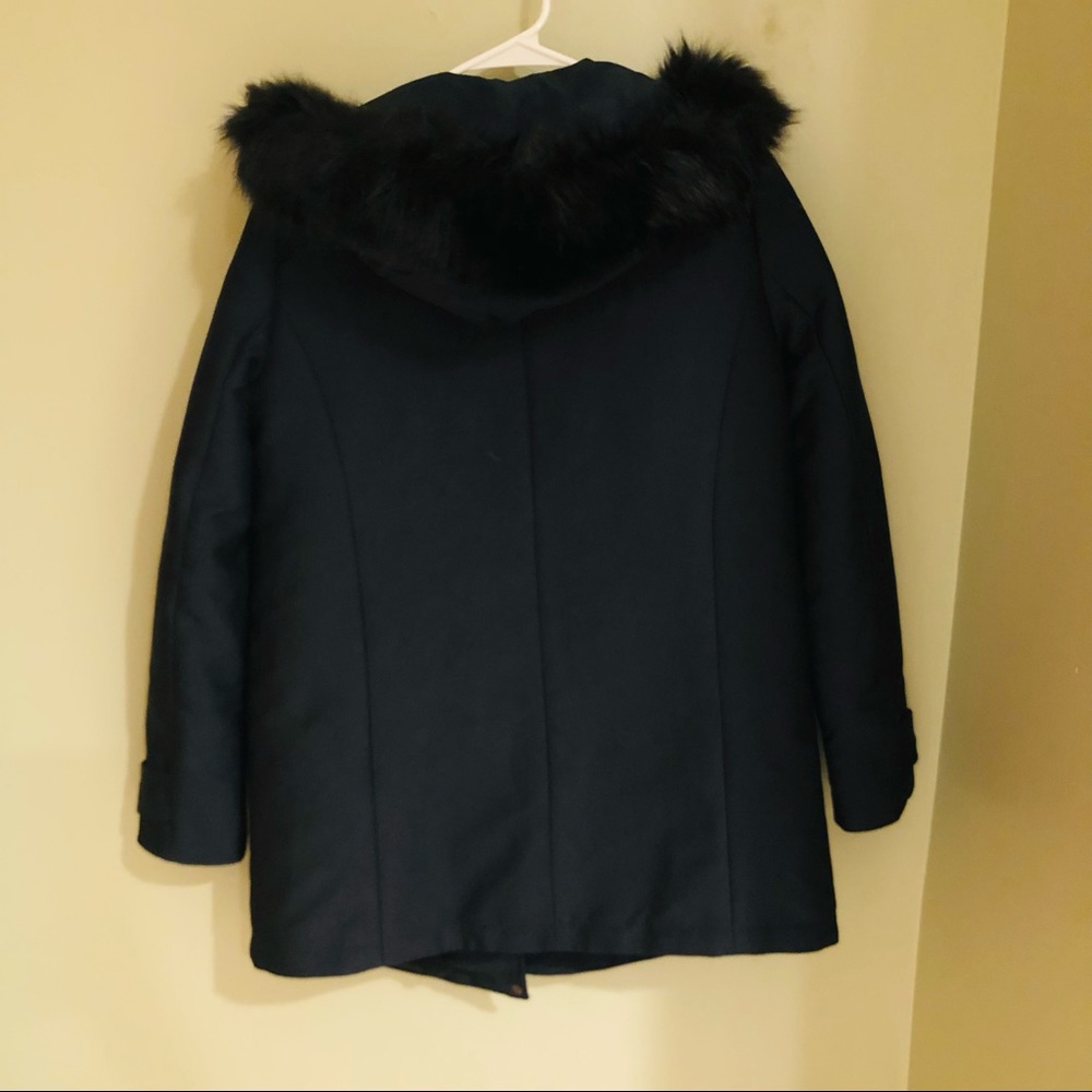 Zara Basic Navy Coat - Picture 7 of 11